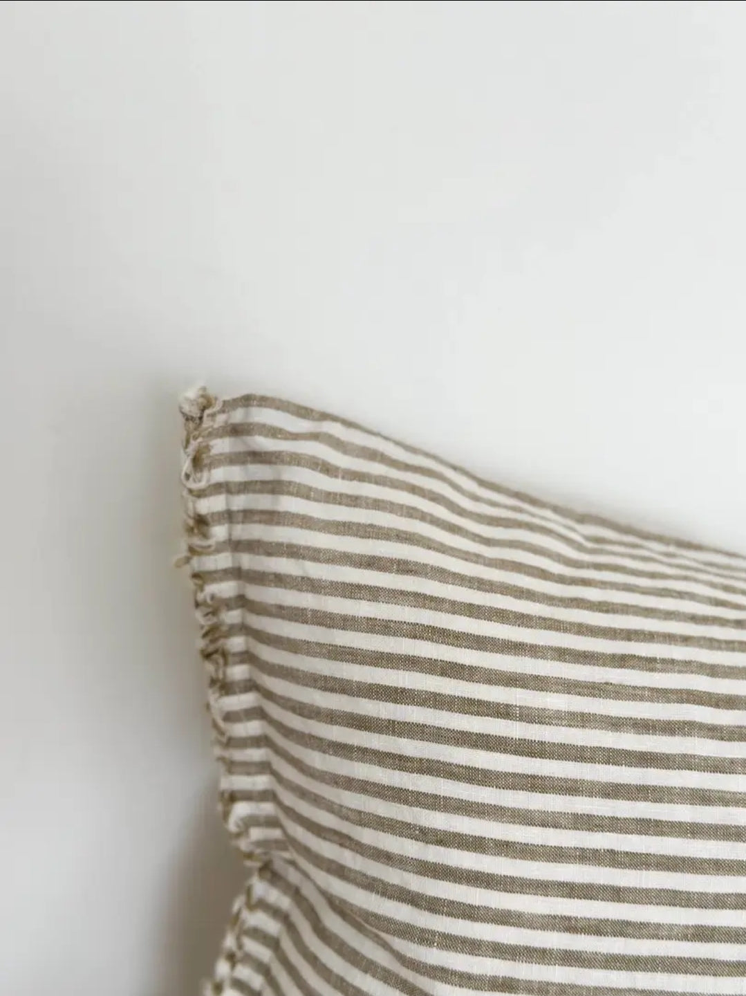 Esmee Olive Stripe Cushion Cover – 50x30 cm