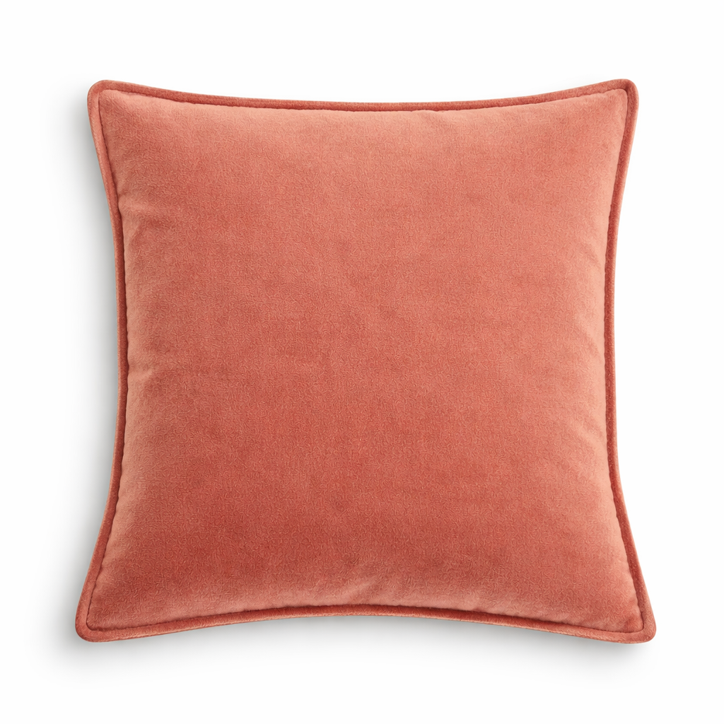 Rosewood Velvet Bedding Set with Cushions | Luxury Cotton Quilt Bedspread 140x220cm