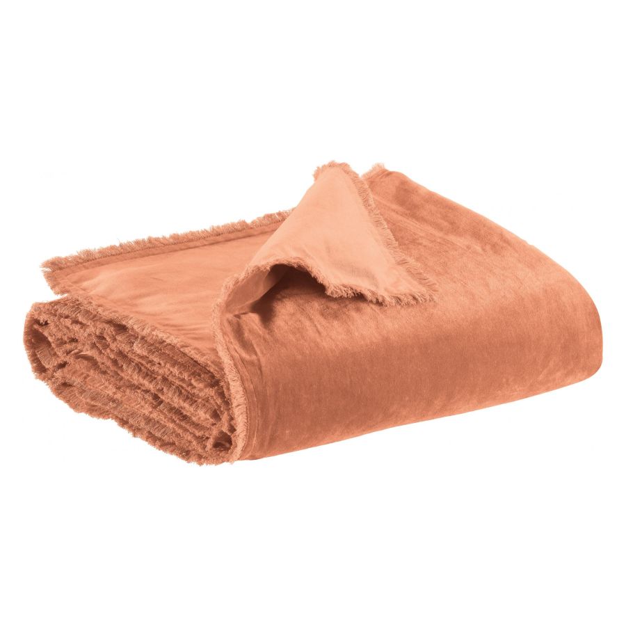 Cotton Eiderdown Bedrunner (Salmon) – 80 × 200 cm