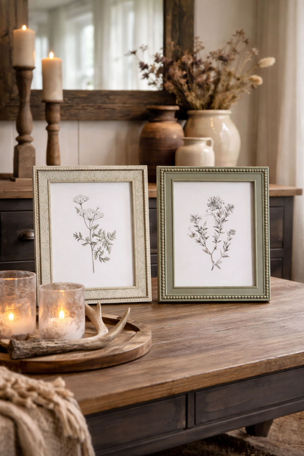 Sage Green Wooden Photo Frame 8x10" – Vintage Aesthetic, Modern Heritage Style