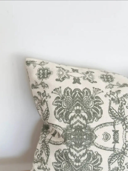 Cushion Cover – Aria Khaki Print (50 × 30 cm)