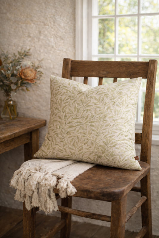 Cushion Cover – Olive Botanical