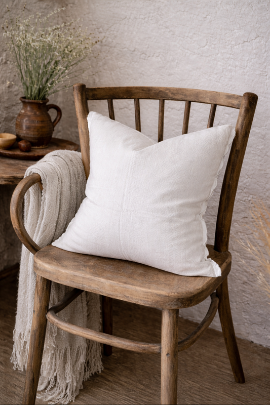 Esmee White Linen Cushion Cover 45 x 45cm