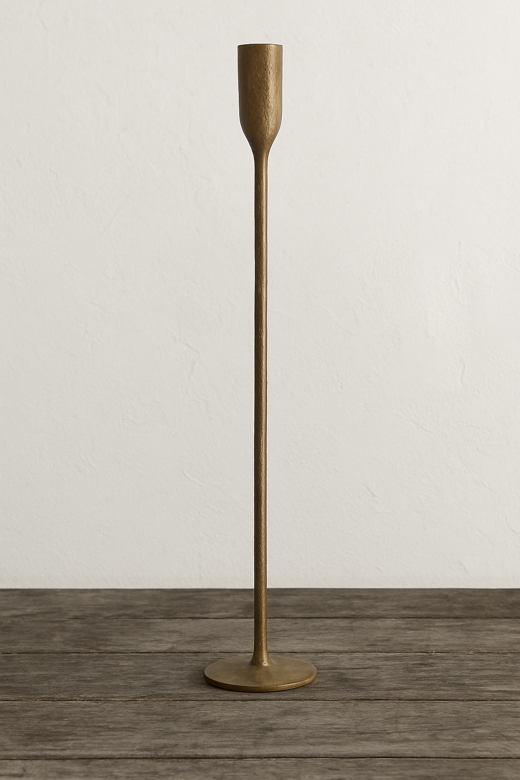 Brass Candlestick – Textured Antique-Style Candle Holder (Available in 42 cm, 32 cm or 22 cm)