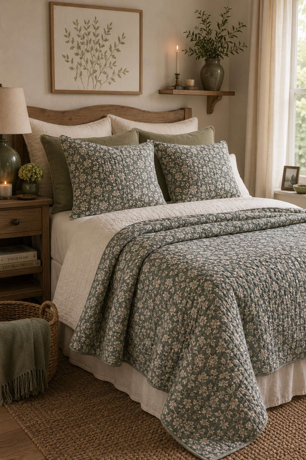 Province_Quilted_Throw_in_sage_150x230cm_cotton_blend_bedspread_with_floral_quilting_soft_and_textured_cosy_country_bedrooms.