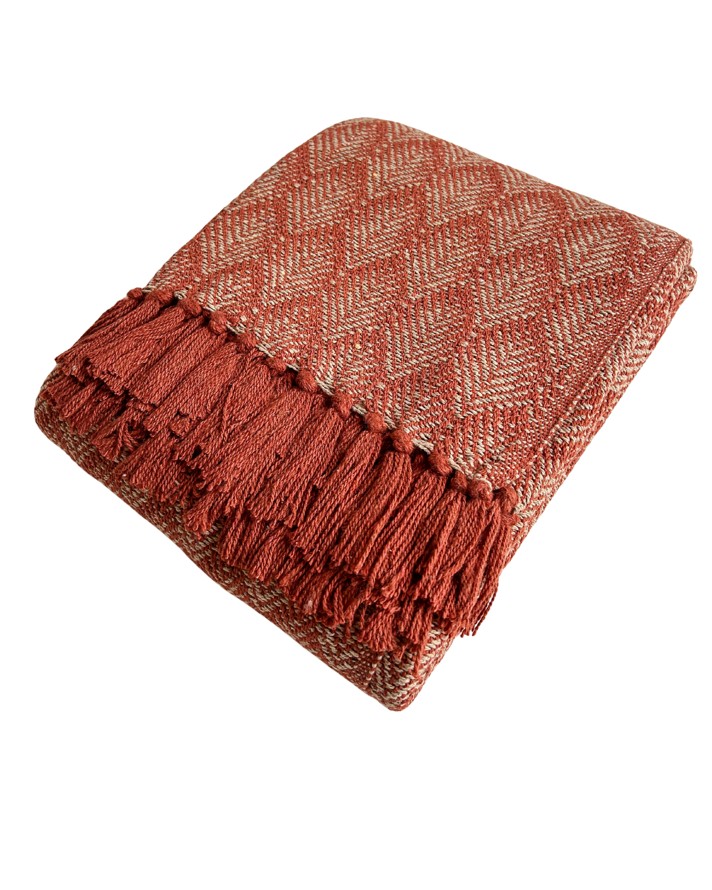 Spice Diamond Weave Throw – 125 × 150 cm