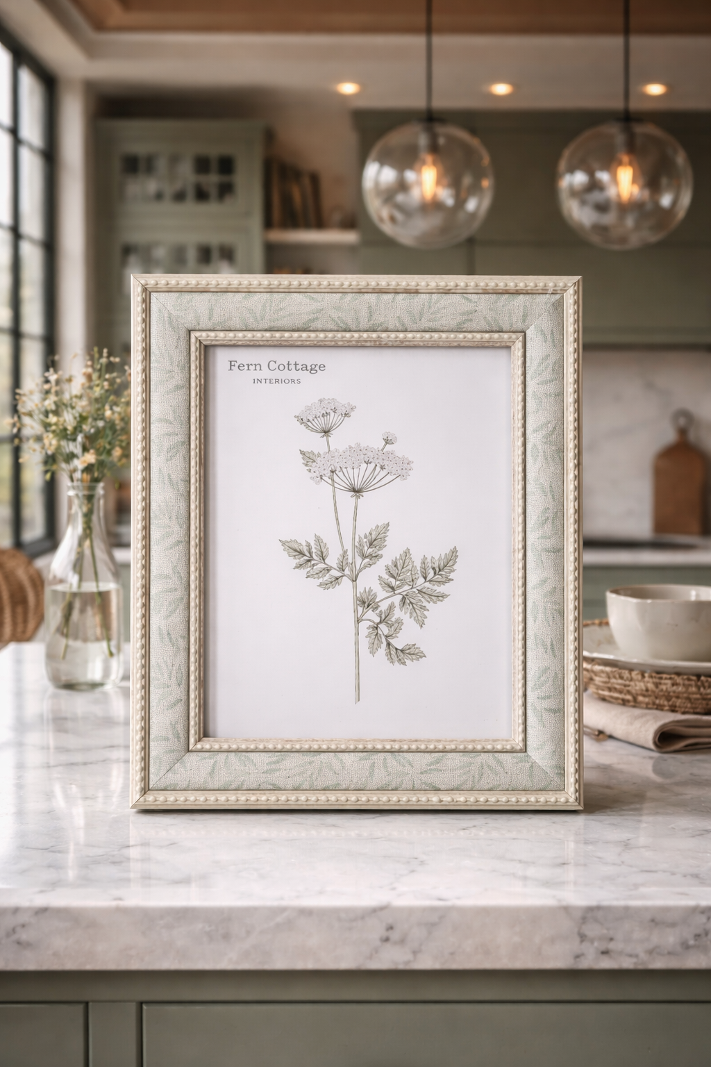 Wood & Leaf Photo Frame (8x10) – Modern Heritage Shelf & Console Styling