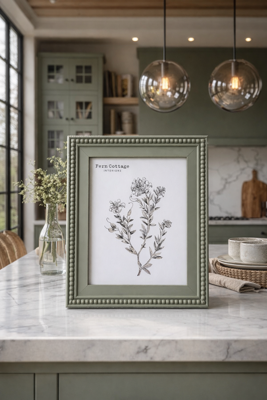 Sage Green Wooden Photo Frame 8x10" – Vintage Aesthetic, Modern Heritage Style