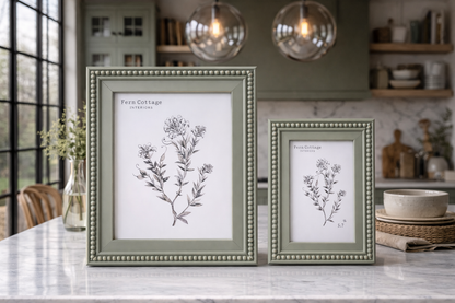 Sage Green Wooden Photo Frame 8x10" – Vintage Aesthetic, Modern Heritage Style