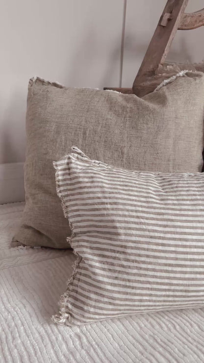 Esmee Olive Stripe Cushion Cover – 50x30 cm