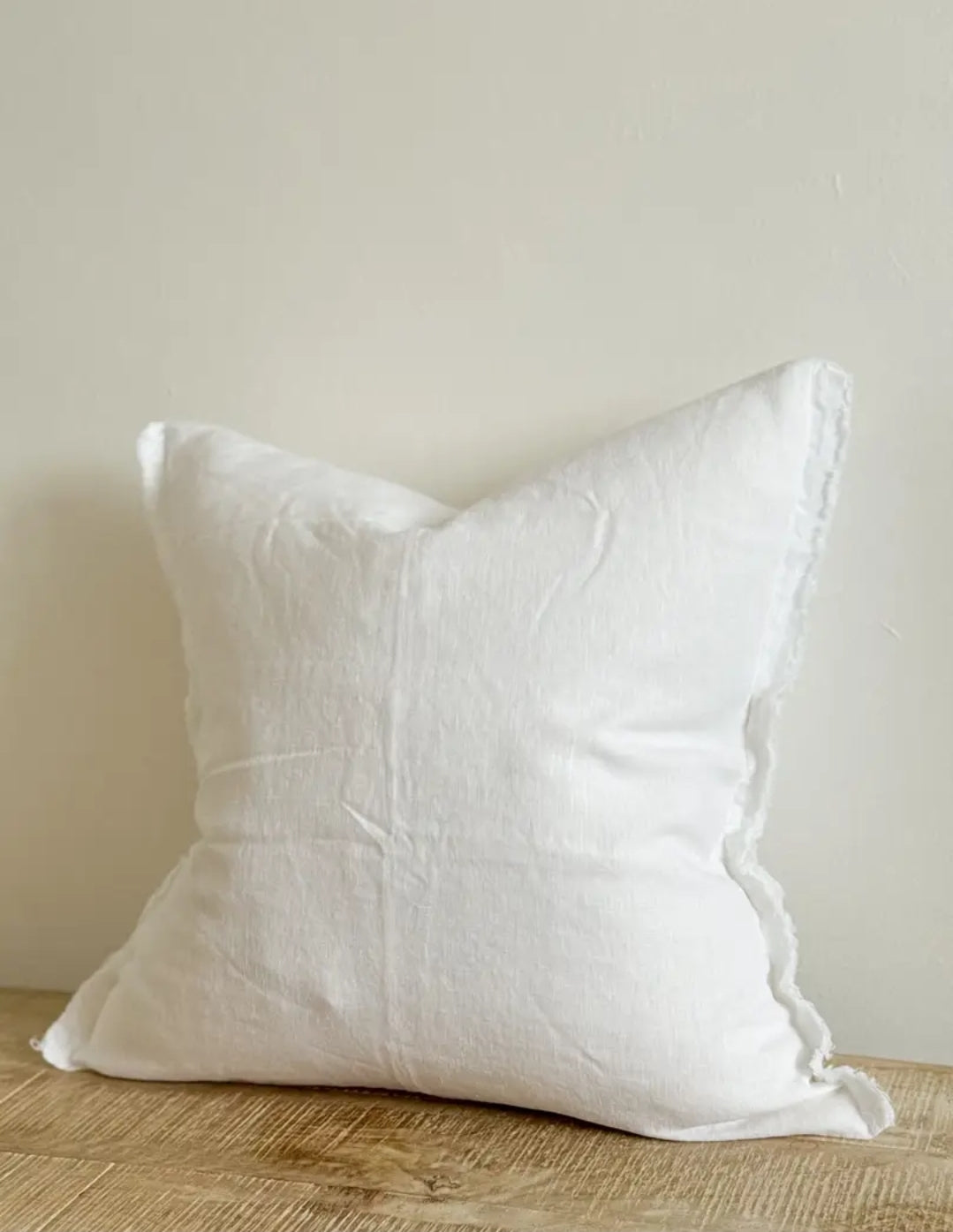 Esmee White Linen Cushion Cover 45 x 45cm
