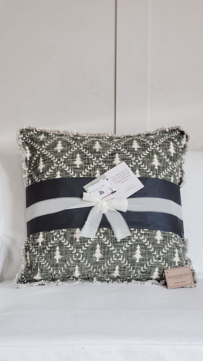 Eucalyptus Tree Trellis Festive Cushion 45cm x 45cm