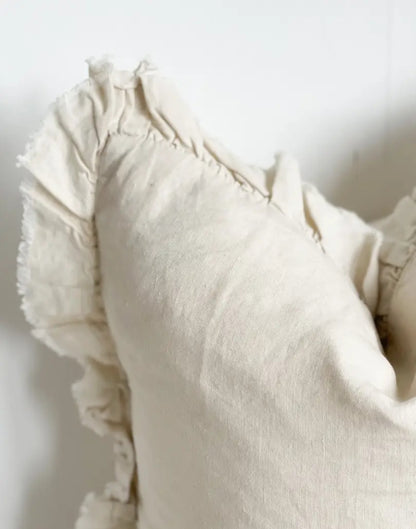 Hallie Cream Ruffle Cushion Cover – 53x53cm