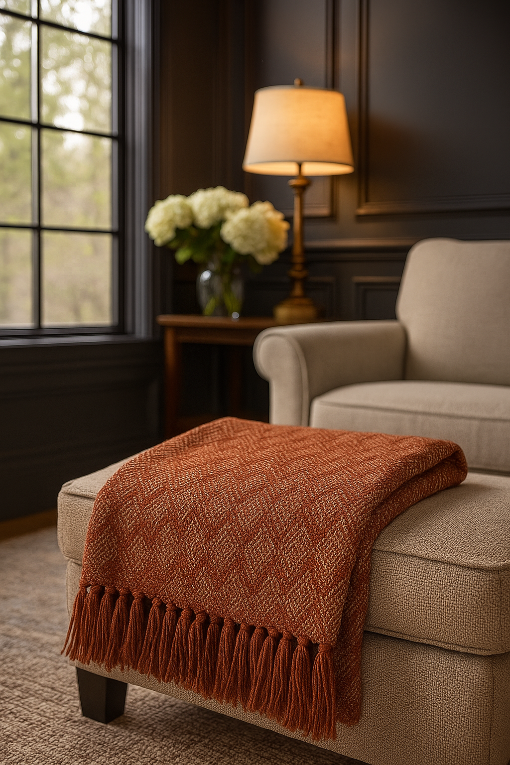 Spice Diamond Weave Throw – 125 × 150 cm